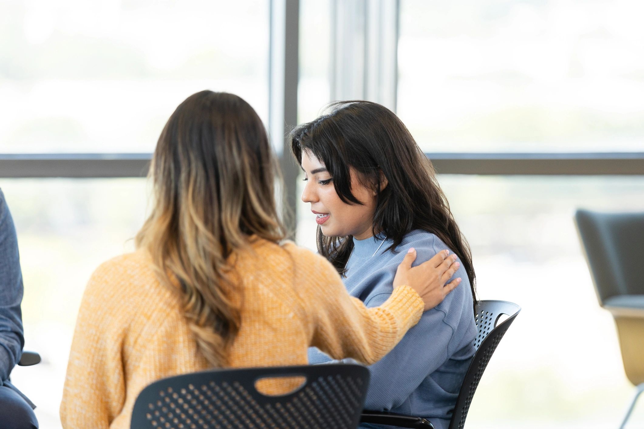 CBT therapy session, mental health support, group therapy, well-being