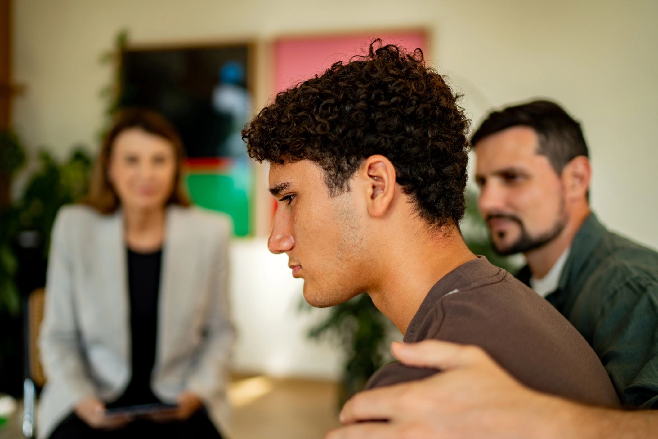 CBT therapy session, mental health support, group therapy, well-being